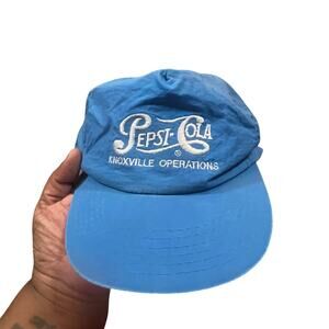 Vintage 80’s 90’s Pepsi Cola Hat Knoxville Operations Blue Snapback Dad Hat